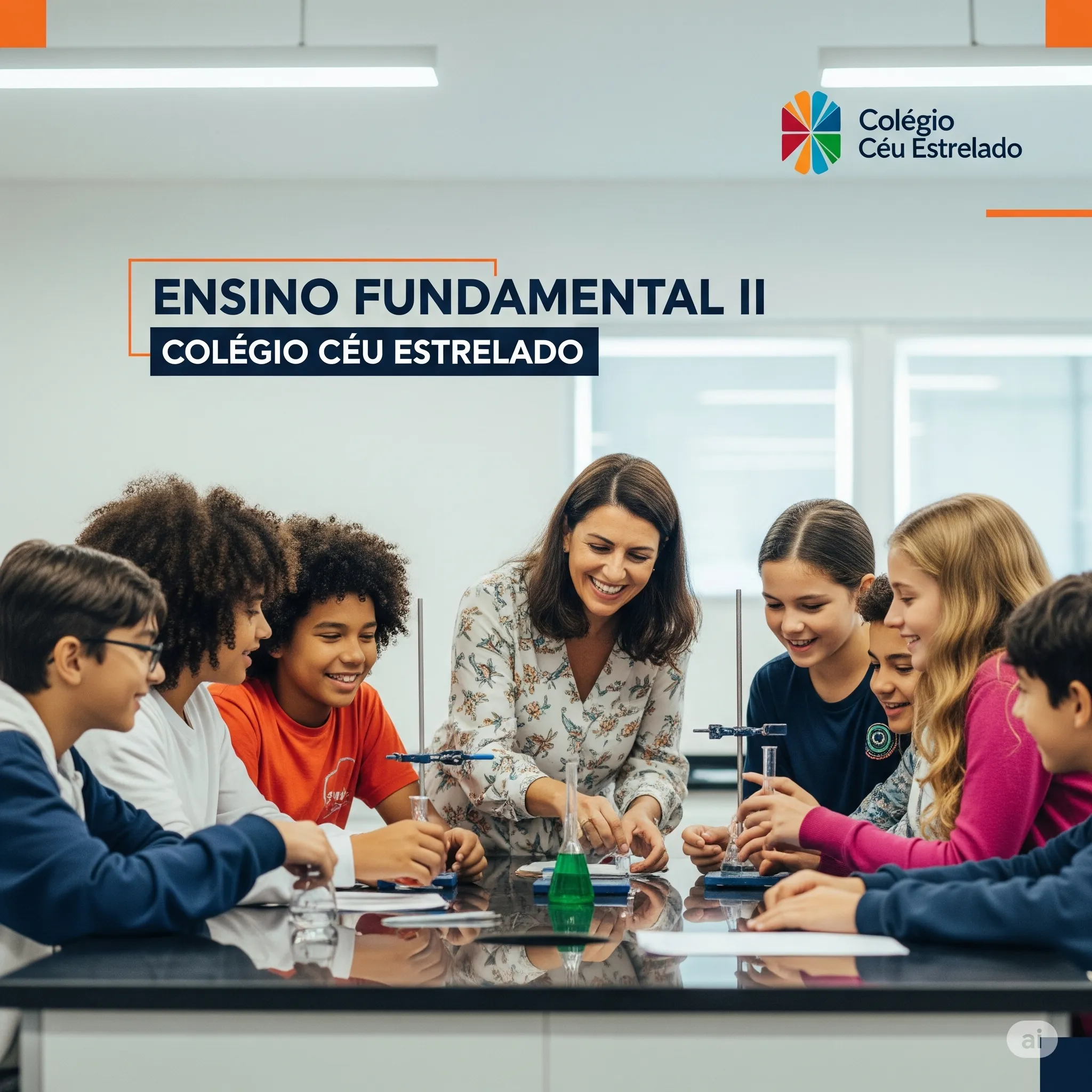 Ensino fundamental 2 da Escola Céu Estrelado